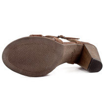 Barna női szandál, strasszos 889 ZODIACO díszítéssel