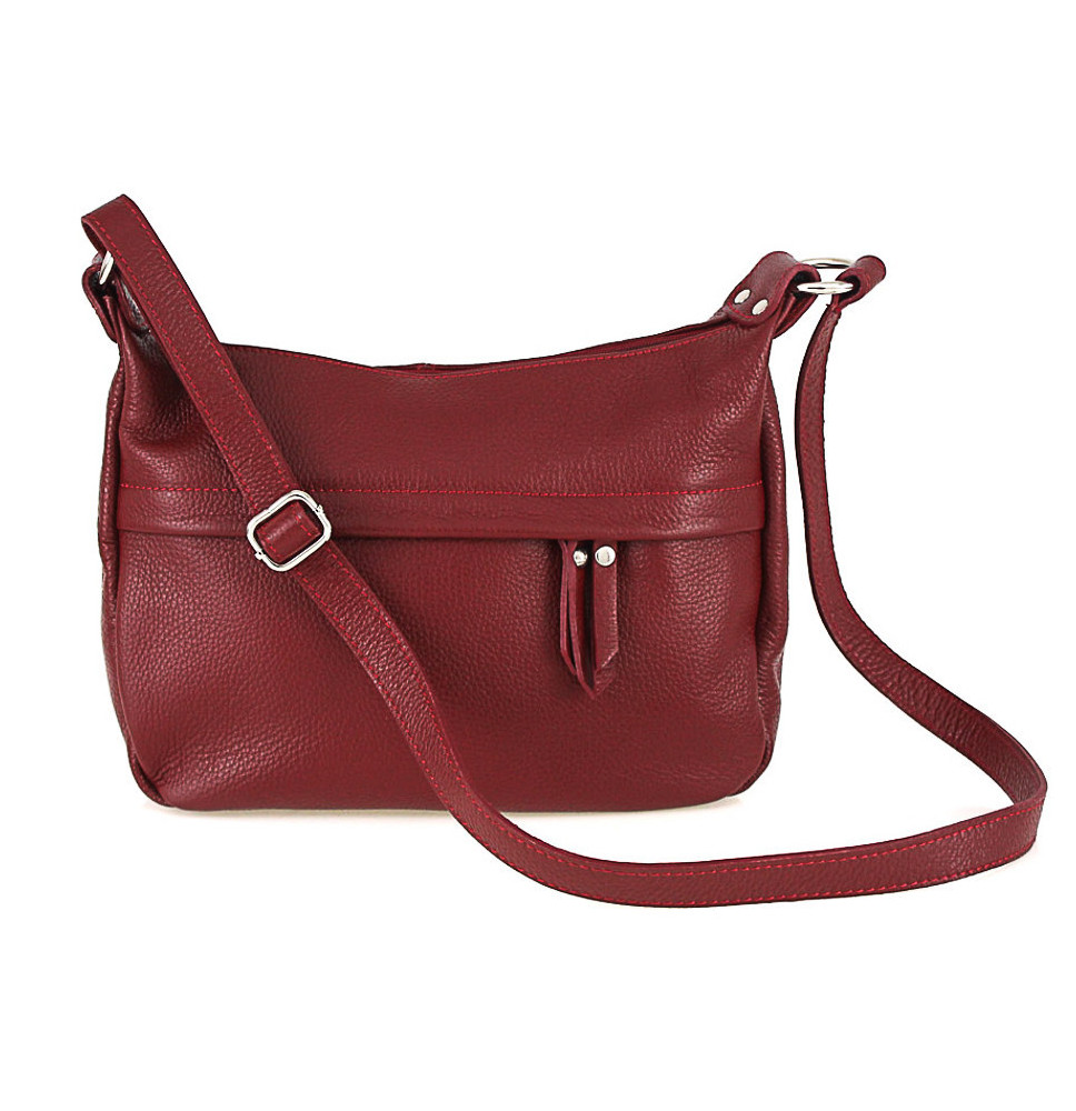 Bőr válltáska 392 piros Gyártva Olaszországban