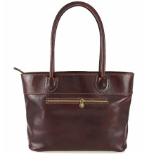 Női bőr táska, sötétbarna, OLASZORSZÁGBAN Készült