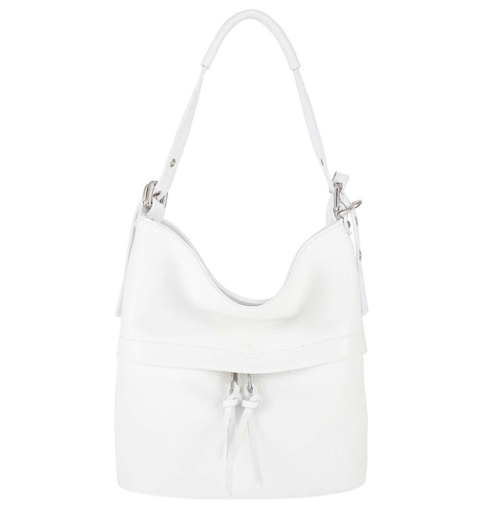 Fehér bőr válltáska 631