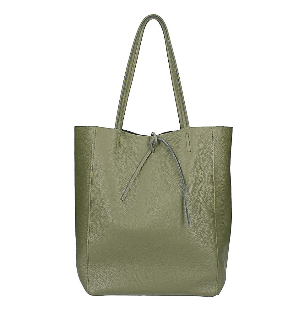 Bőr vásárló kézitáska 396 katonailag zöld