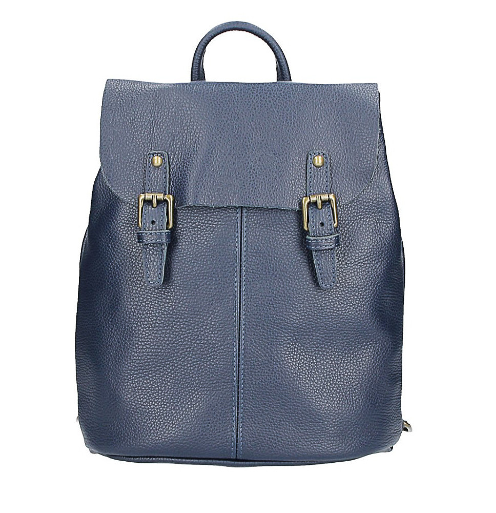 Bőr hátizsák MI202 kék Made in Italy