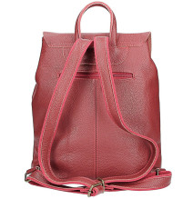 Bőr hátizsák MI202 konyak Made in Italy