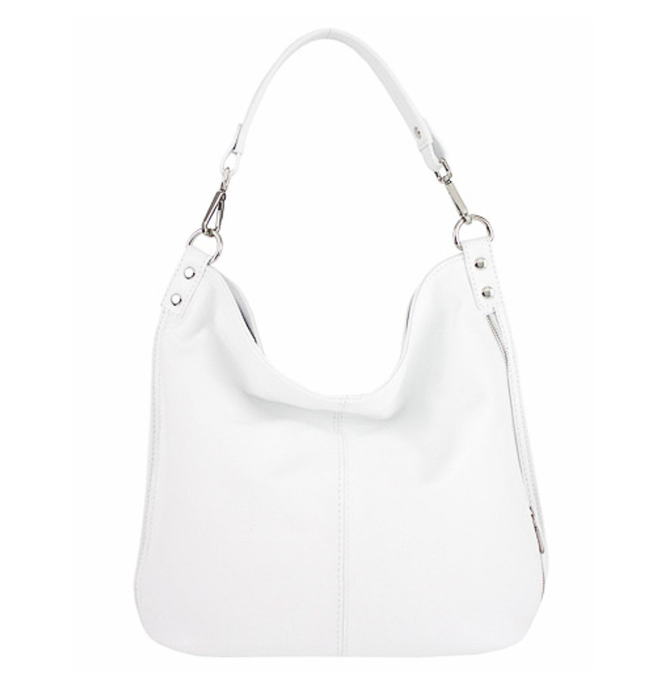 Bőr válltáska 981 fehér Olaszországban készült