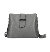 Bőr válltáska MI211 sötétszürke Gyártva Olaszországban