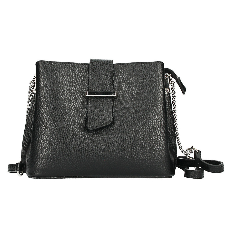 Bőr válltáska MI211 fekete Készült Olaszországban