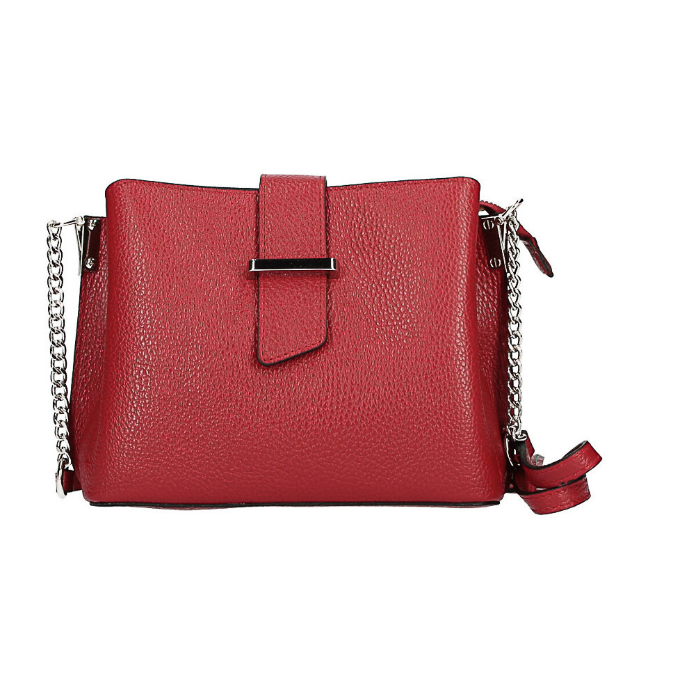 Bőr válltáska MI211 piros Gyártva Olaszországban