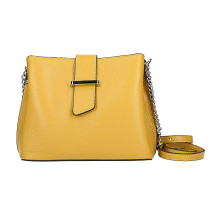 Bőr válltáska MI211 okker. Olaszországban készült