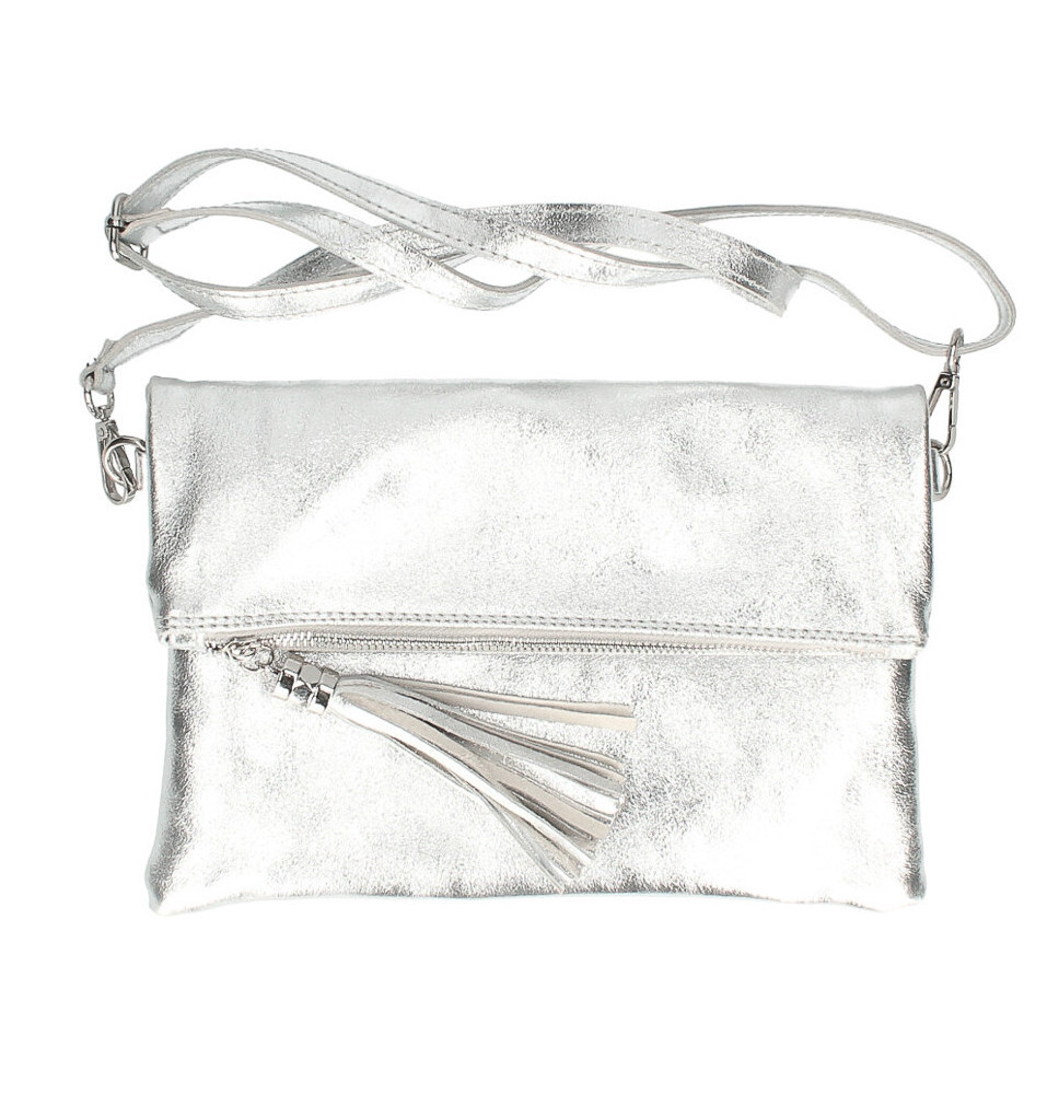 Bőr kézitáska, 668 ezüst, Olaszországban gyártva