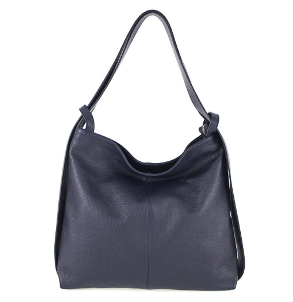 Bőr válltáska 579 sötétkék Készült Olaszországban