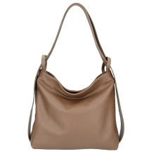 Bőr válltáska 579 sötét szürke-barna Olaszországban