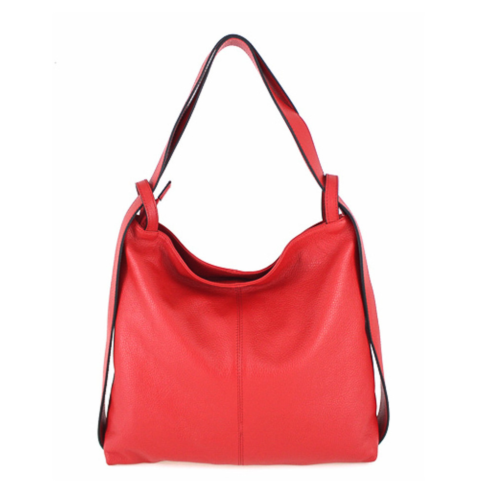 Bőr válltáska 579 piros Gyártva Olaszországban