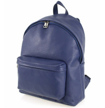 Bőr hátizsák MI410 kék Készült Olaszországban