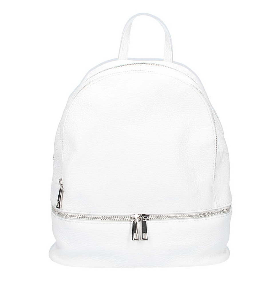 Bőr hátizsák MI1084 fehér Készült Olaszországban