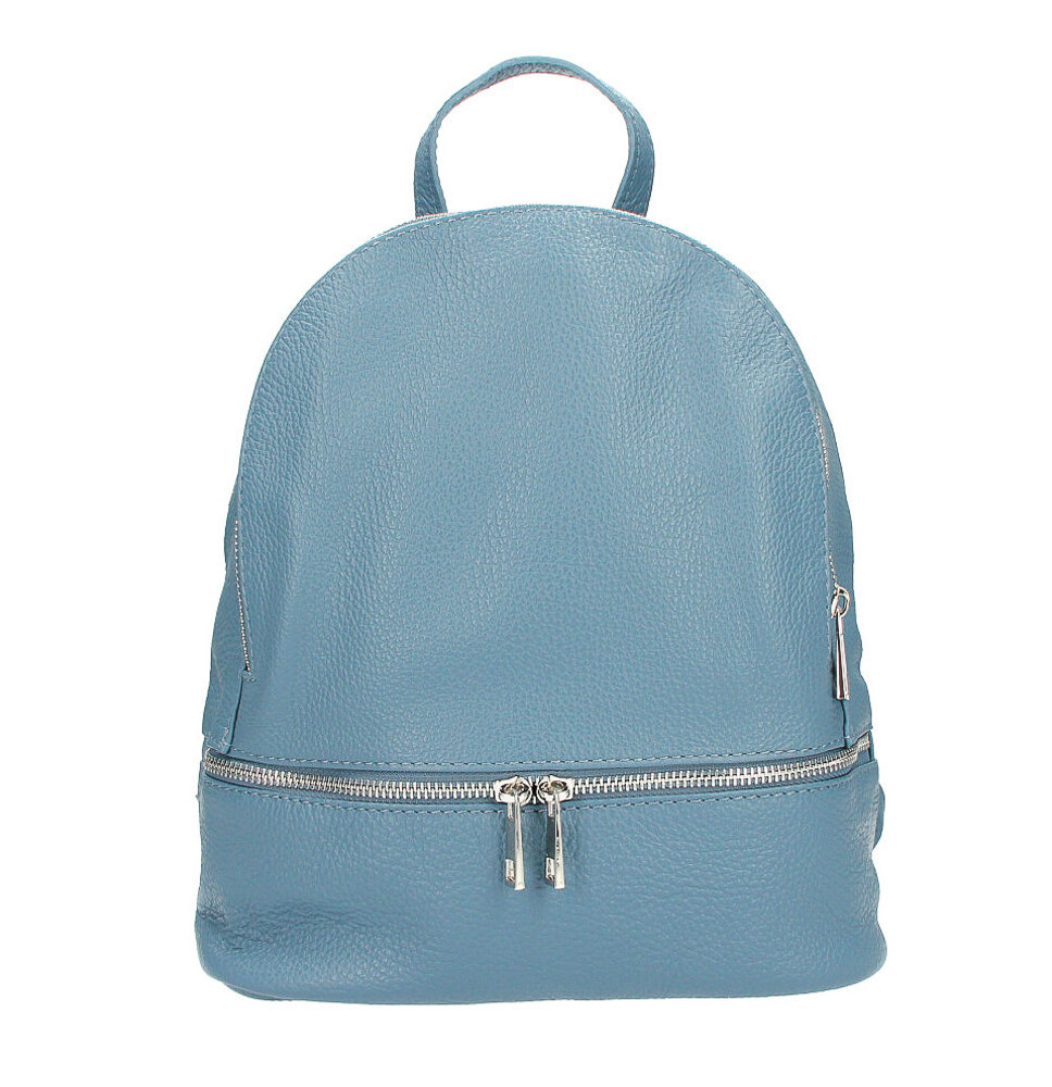 Bőr hátizsák MI1084 égszínkék Made in Italy