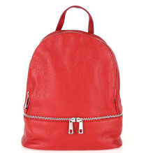 Bőr hátizsák MI1084 piros Gyártva Olaszországban