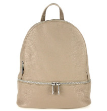 Bőr hátizsák MI1084 szürke-barna Olaszországban