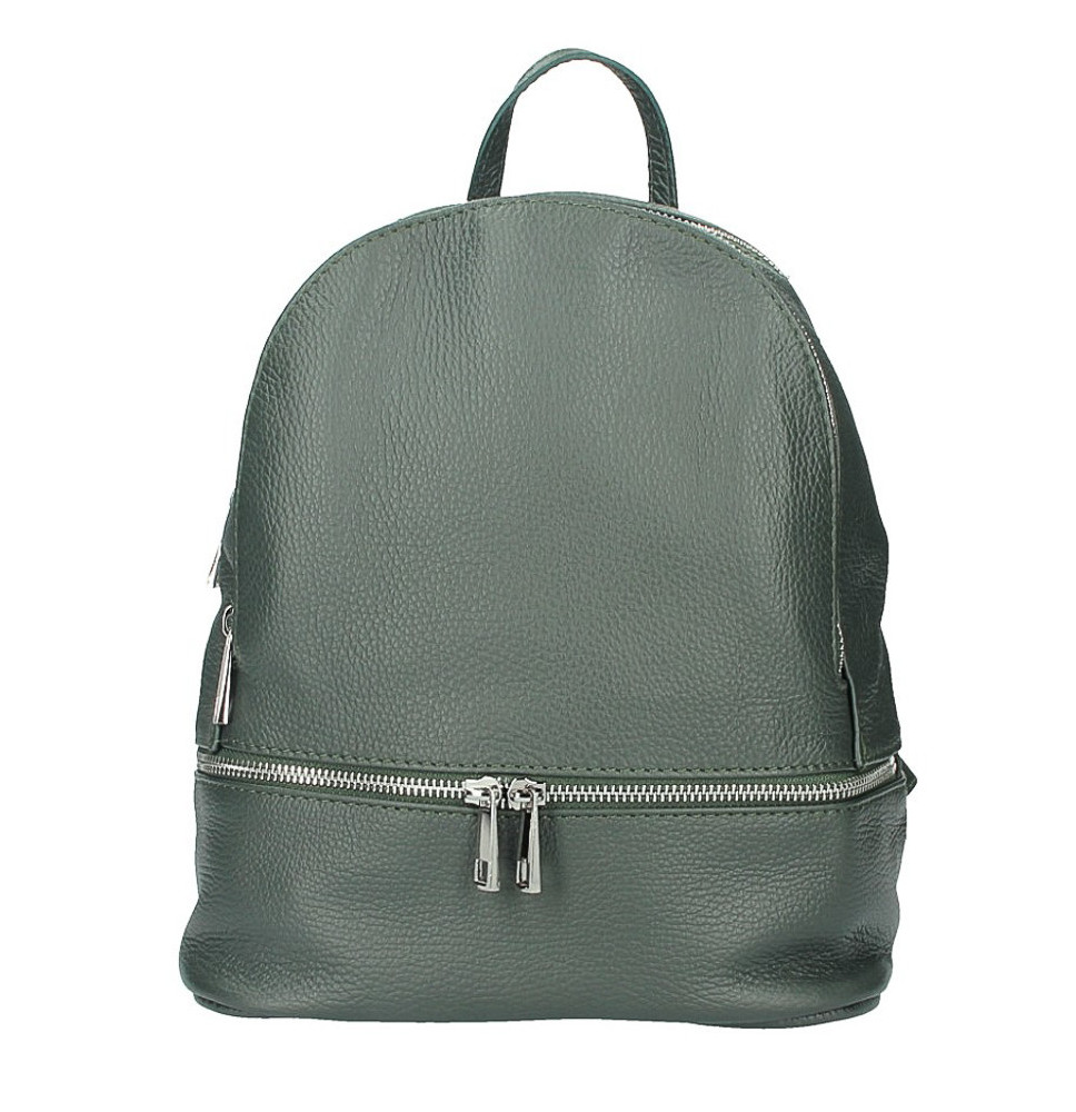 Bőr hátizsák MI1084 sötétzöld Olaszországban