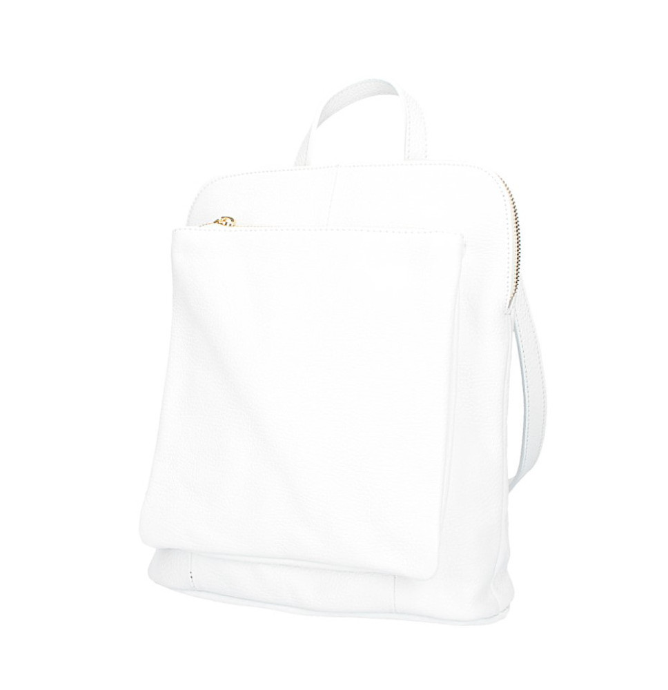 Bőr hátizsák MI899 fehér Készült Olaszországban