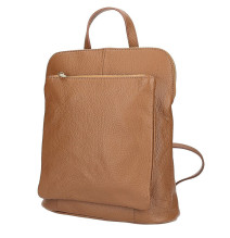 Bőr hátizsák MI899 konyak Készült Olaszországban