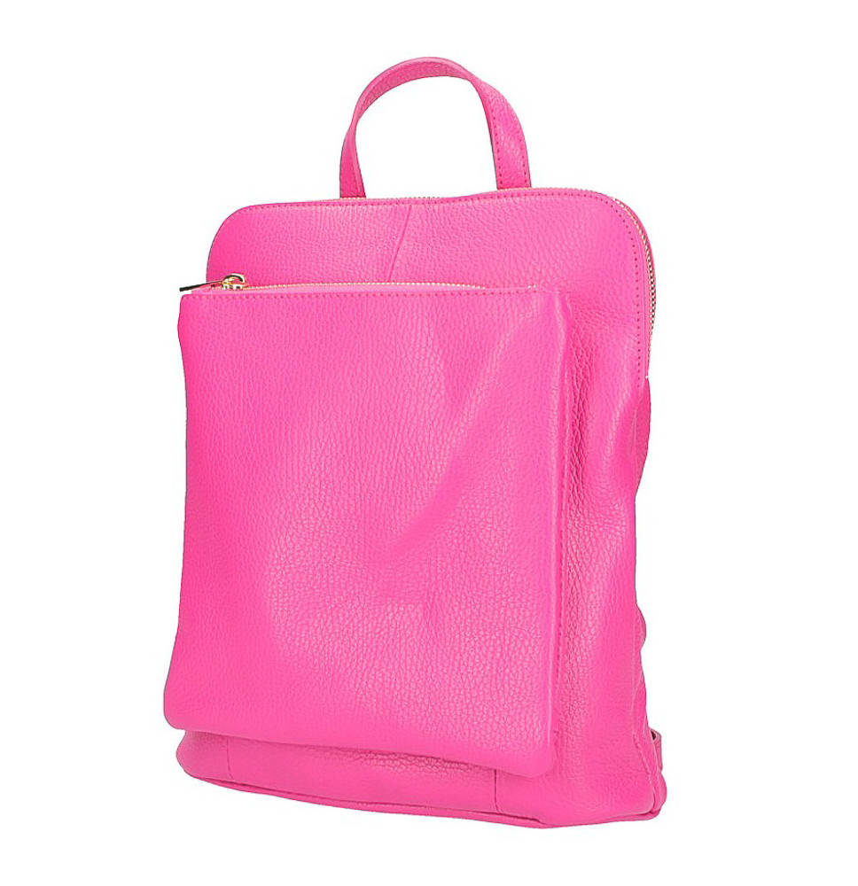 Bőr hátizsák MI899 fukszia Olaszországban gyártva