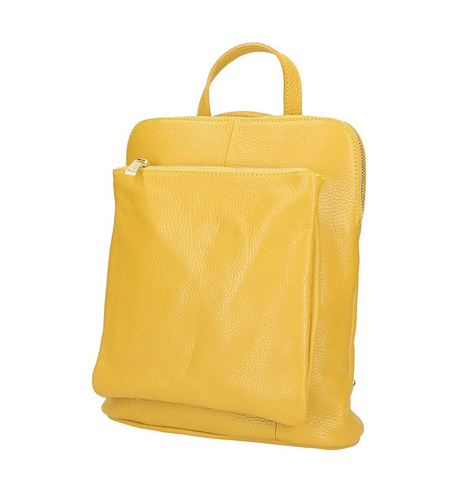 Bőr hátizsák MI899 okker Gyártva Olaszországban