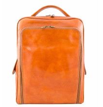 Bőr hátizsák MI902 konyak Készült Olaszországban