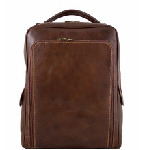 Bőr hátizsák MI902 barna Készült Olaszországban