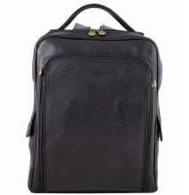 Bőr hátizsák MI902 fekete Készült Olaszországban