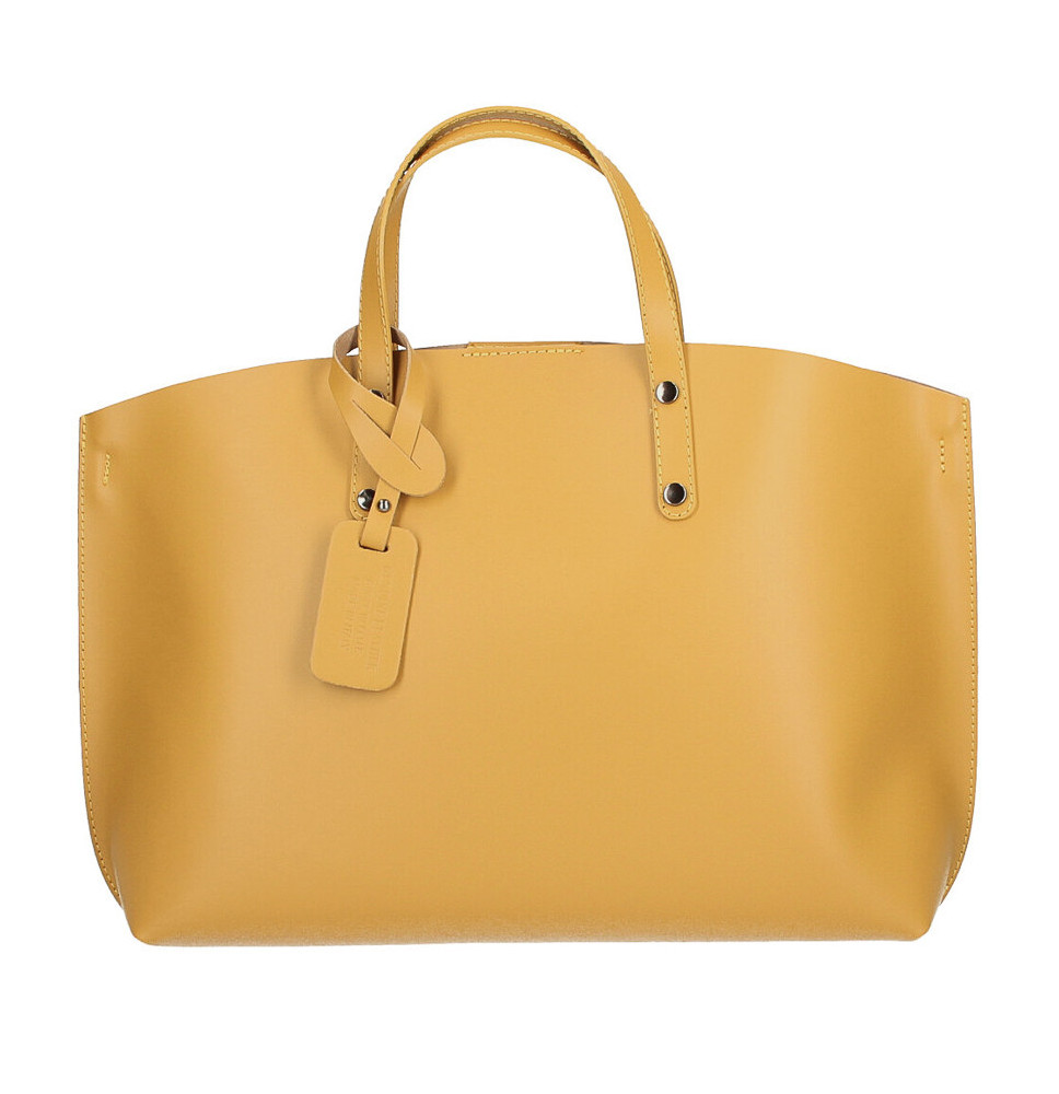 Bőr kézitáska 1417 okker, OLASZORSZÁGBAN Készült