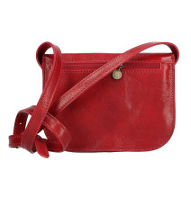 Bőr válltáska MI896 sötétkék Készült Olaszországban