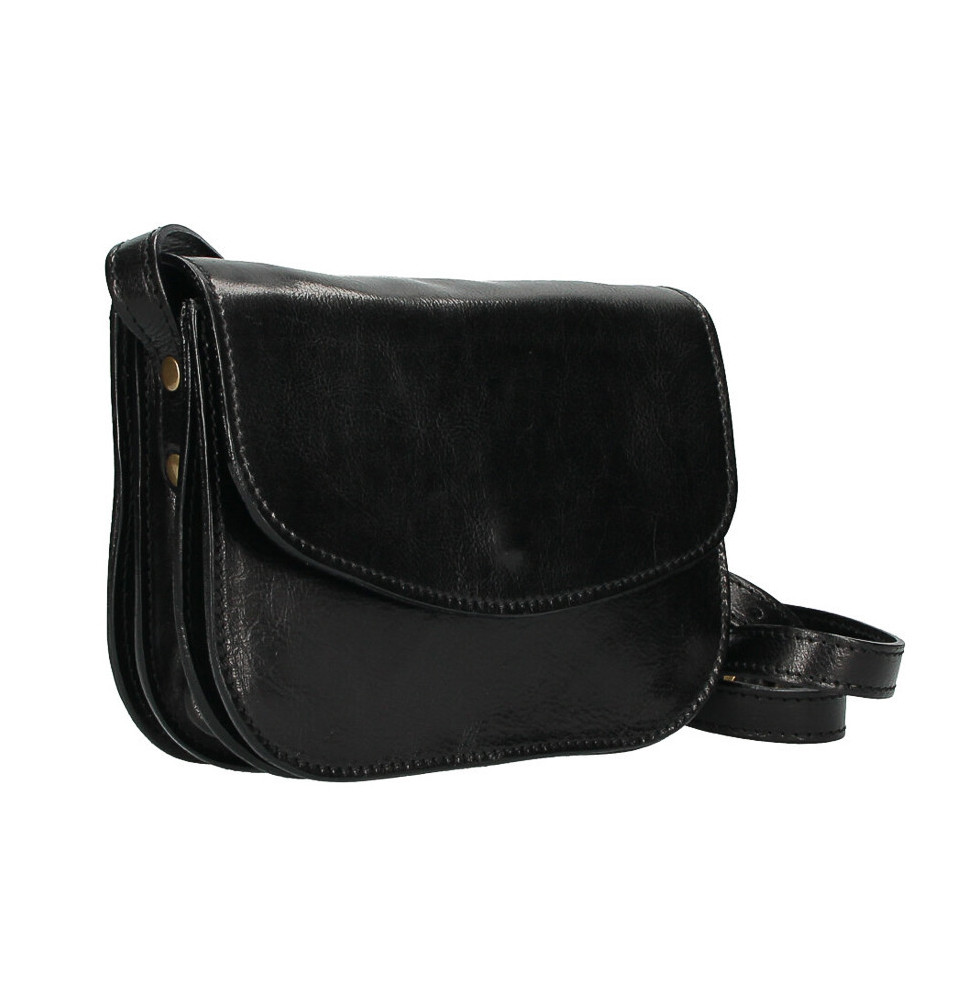 Bőr válltáska MI896 fekete Készült Olaszországban