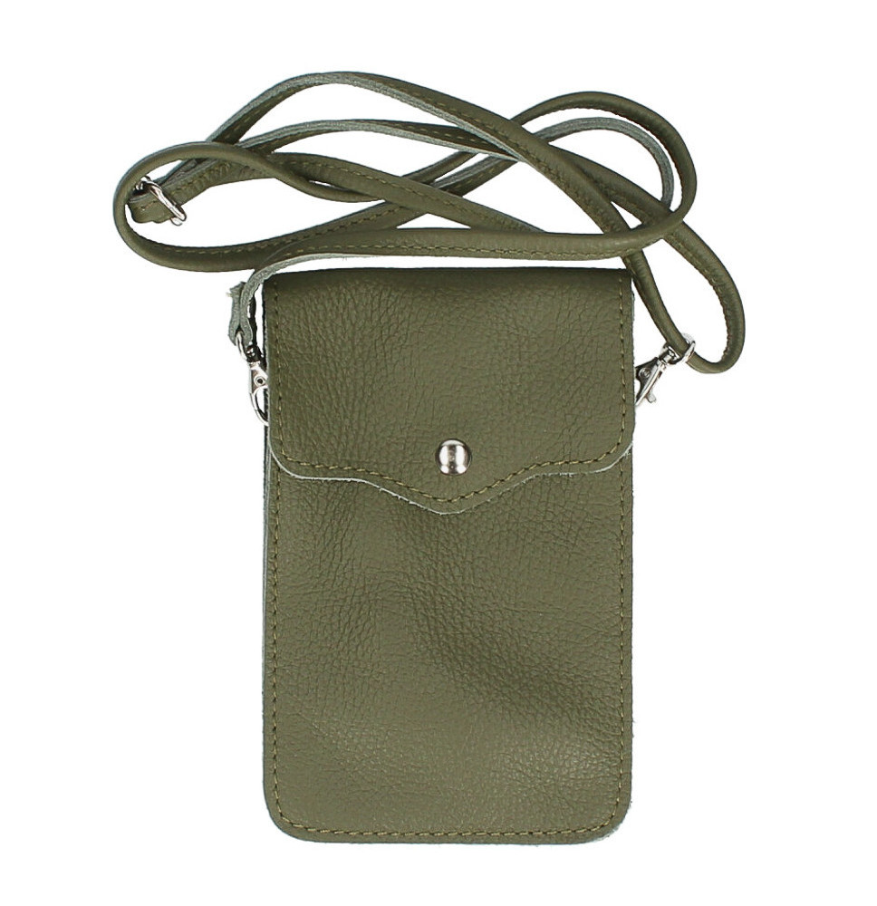 Bőr tok MI895 zöld, Olaszországban gyártva