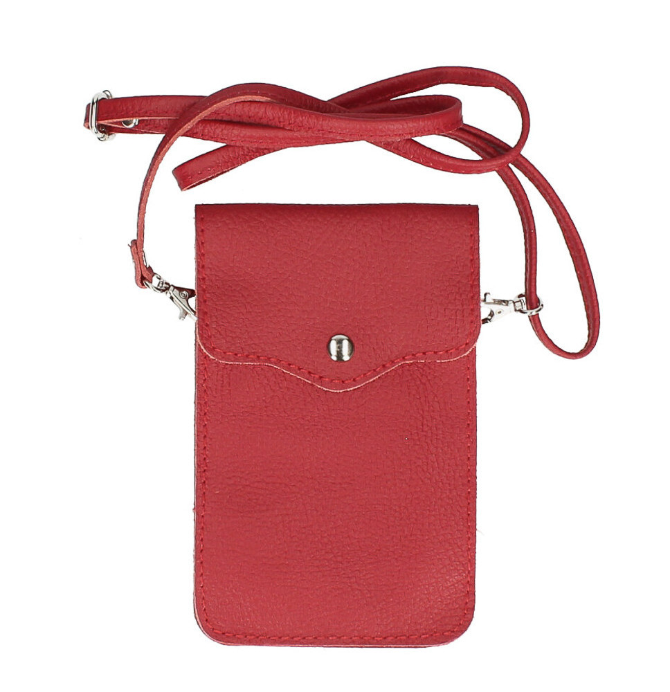 MI895 piros bőr tok, Olaszországban gyártva