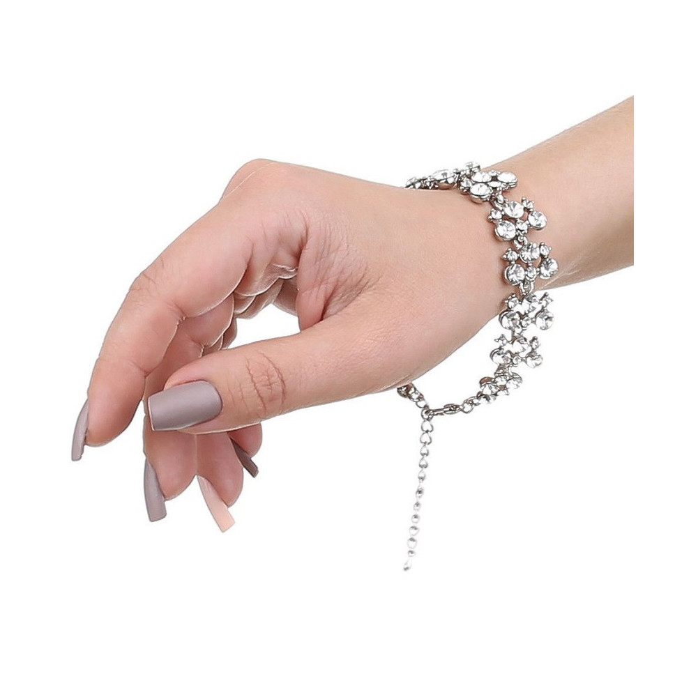 Női karkötő 452E fehér strasszokkal