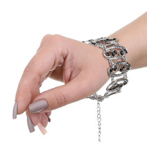 Női karkötő, 452C fekete kövekkel