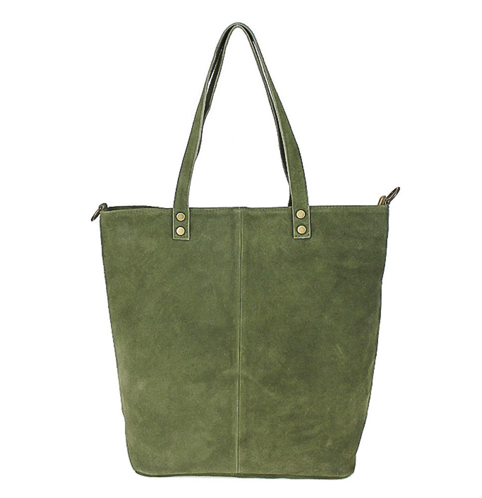 Katonai zöld bőr táska velúr kivitelben 768 KÉSZÜLT OLASZORSZÁGBAN