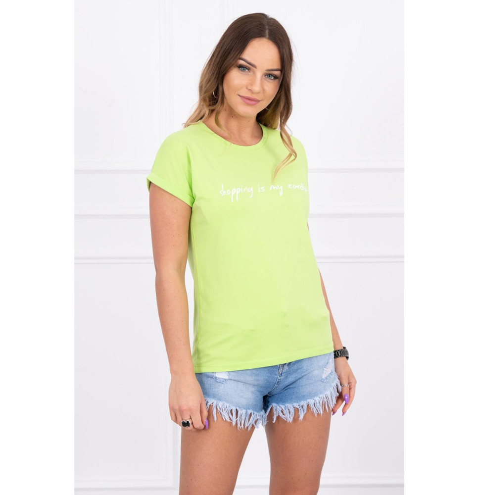 Női póló SHOPPING CARDIO zöld 