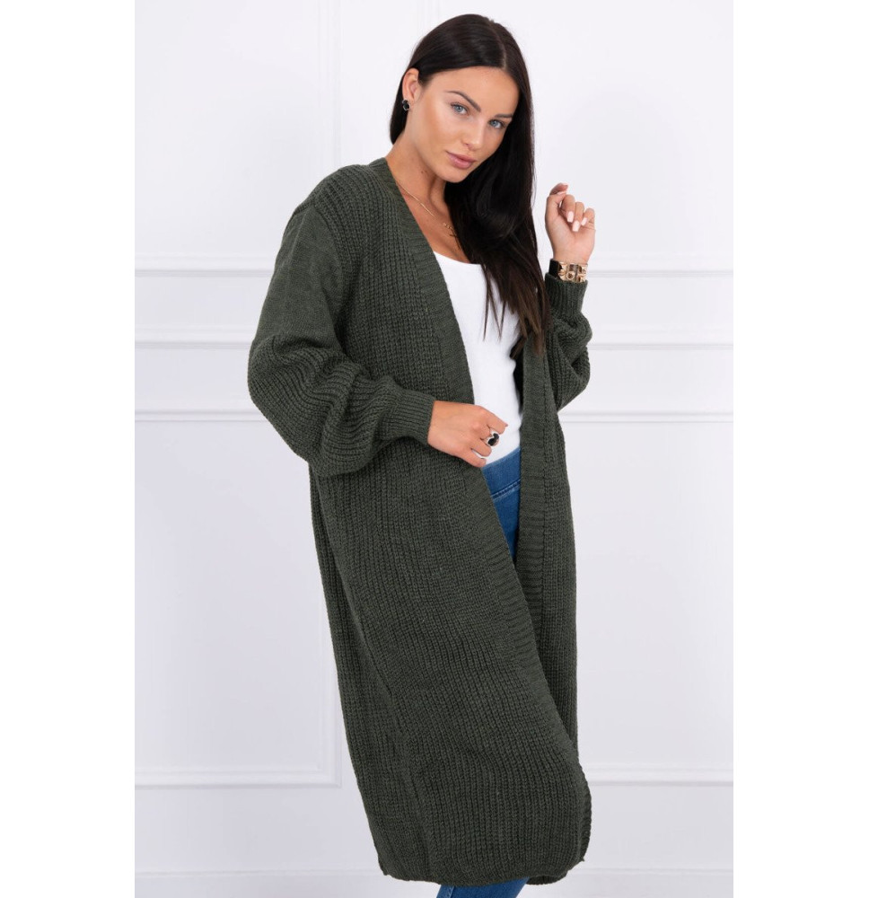 Női kardigán hosszú kardigán MI2019-2 khaki