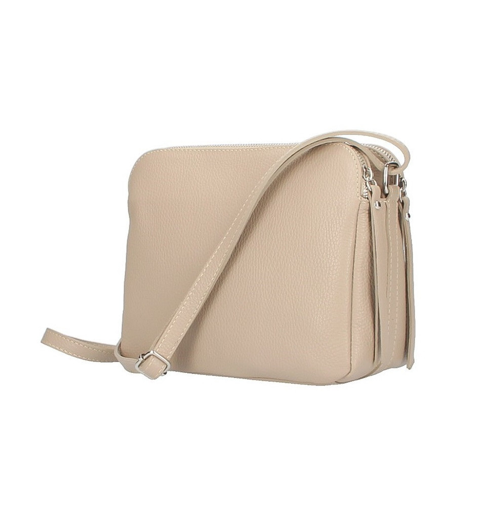 Bőr válltáska 517 szürke-barna