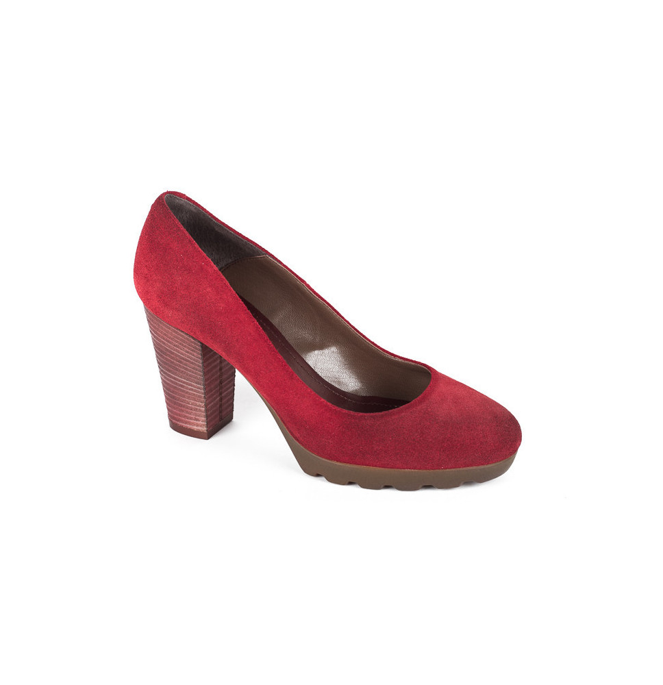 Dámske lodičky z brúsenej kože 776 bordové Elisa Morelli