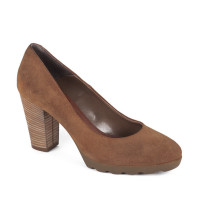 Dámske lodičky z brúsenej kože 776 hnedé Elisa Morelli