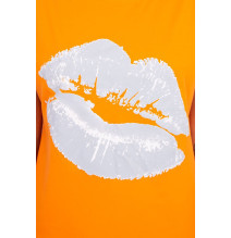 Női póló MI8985 narancssárga nyomtatással