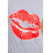 Női nyomtatott póló MI8985 szürke