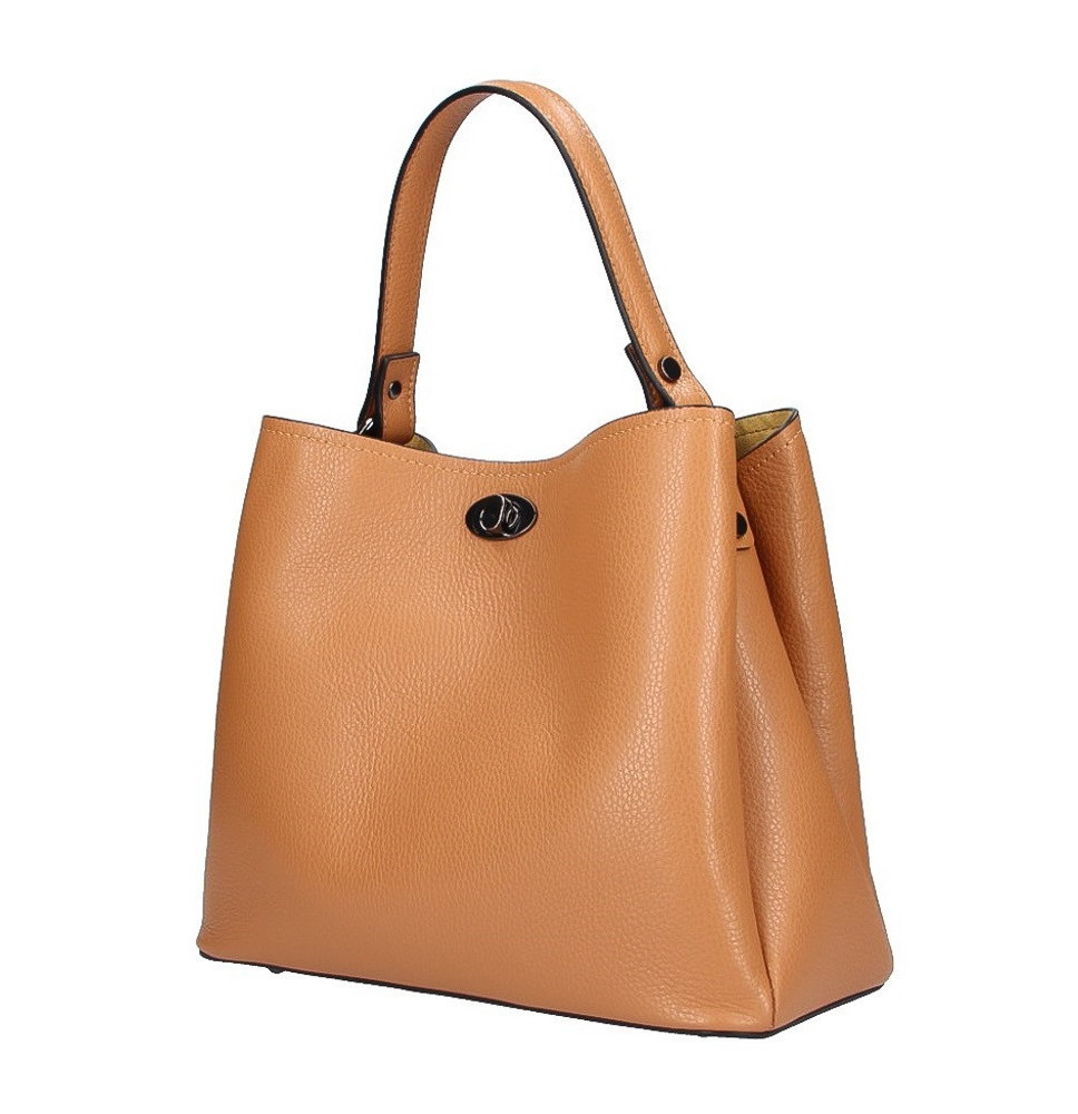 Bőr kézitáska 232 konyak, OLASZORSZÁGBAN Készült