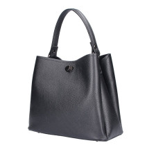 Bőr kézitáska, 232 fekete, OLASZORSZÁGBAN Készült