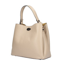 Bőr kézitáska, 232 szürke-barna, OLASZORSZÁGBAN Készült