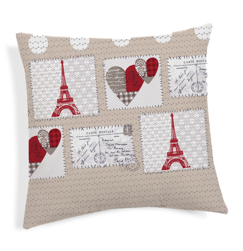 Párnahuzat PÁRIZS piros 40x40 cm MADE IN ITALY