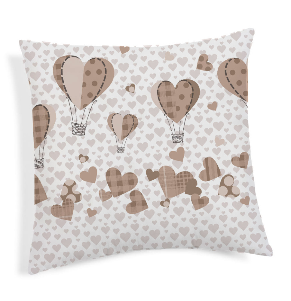 Párnahuzat léggömbök bézs 40x40 cm MADE IN ITALY