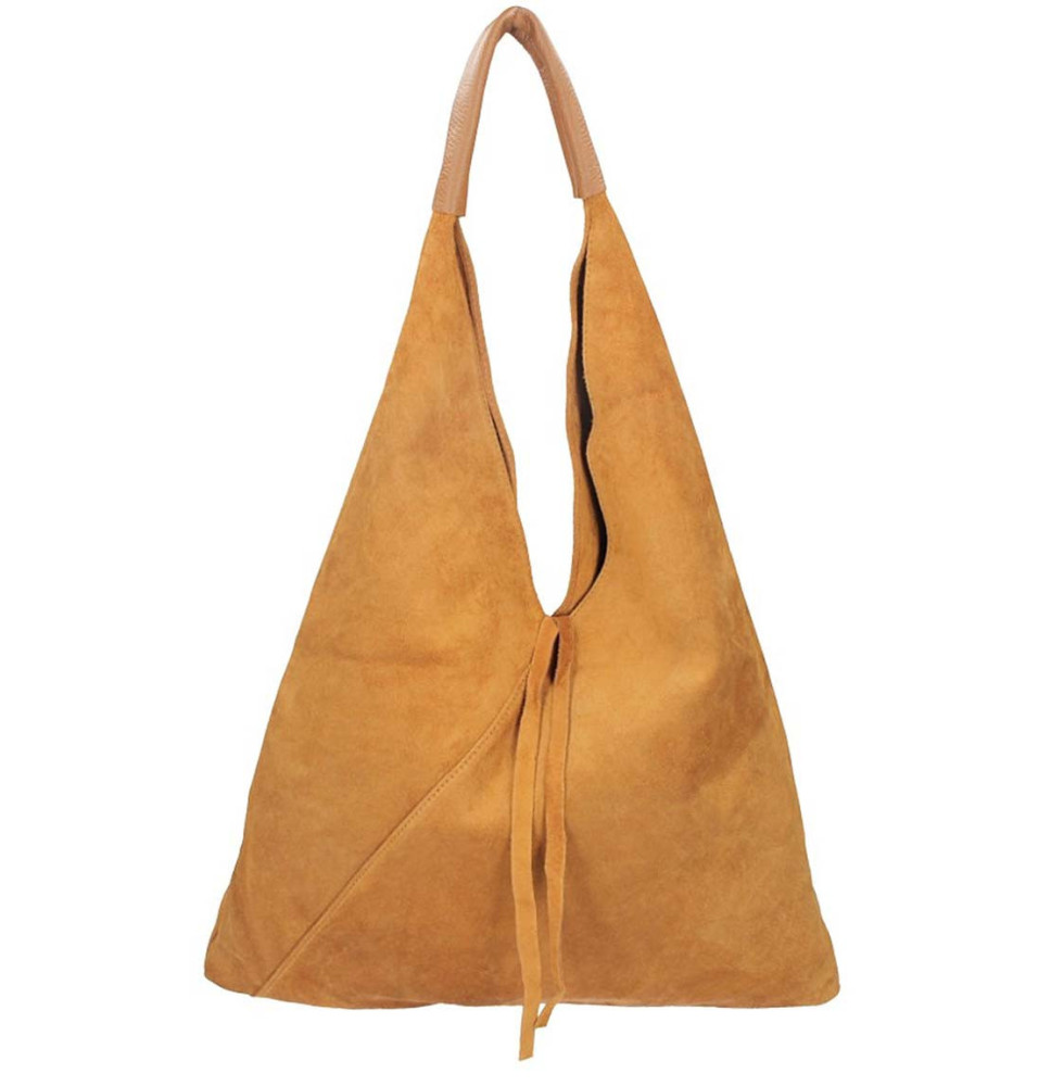 Bőr konyakos kézitáska velúr kivitelben 184